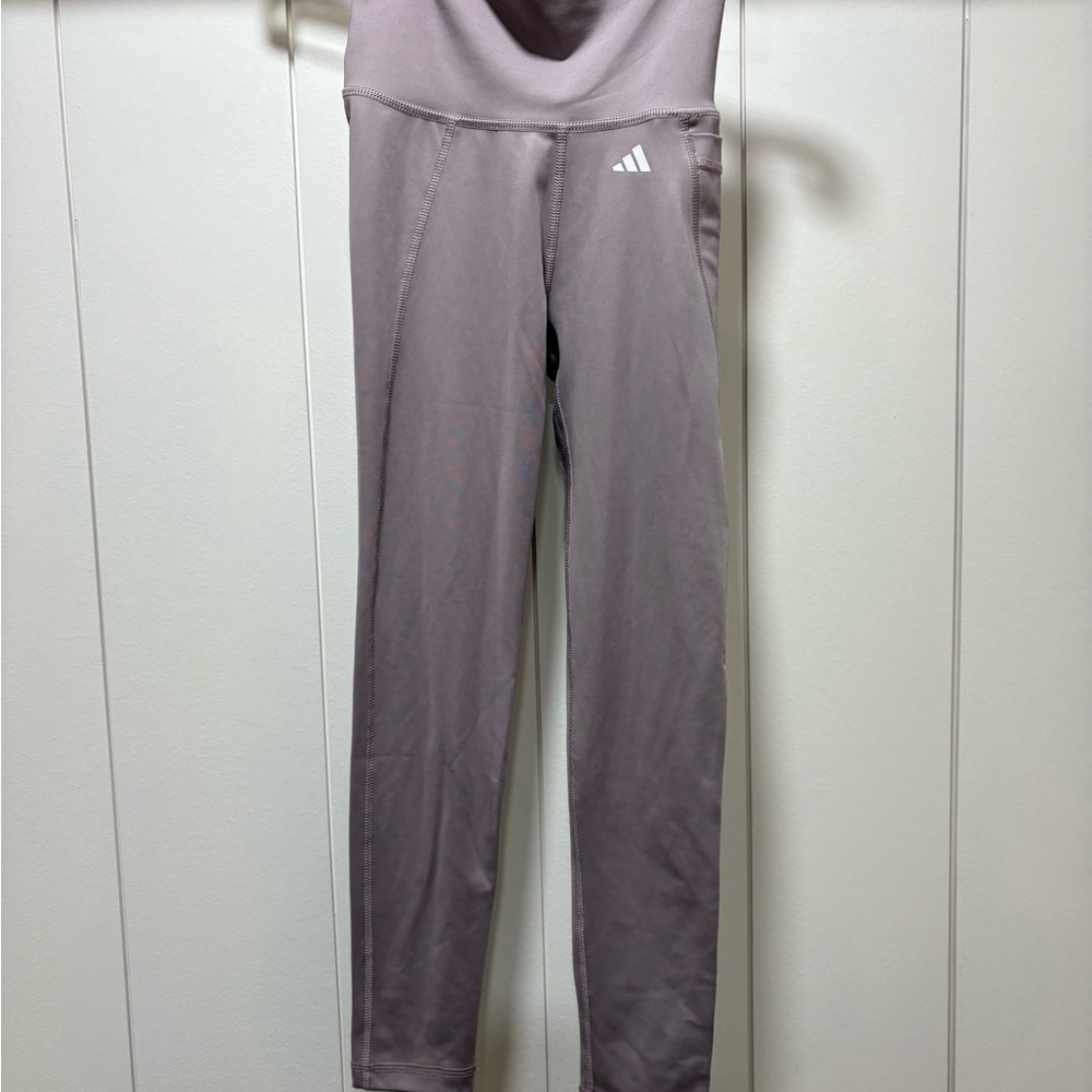 Adidas Optime Stash Pocket High Waisted Leggings Women's Size XS New NWT  Purple